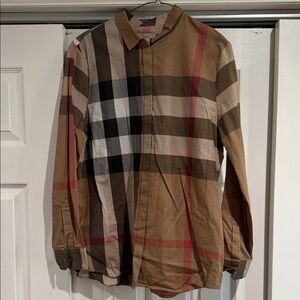 Burberry Brit Nova Check Button Down Long Sleeve Shirt Men’s Size L